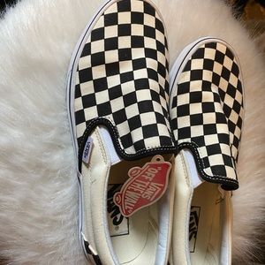Checkered slip on Vans